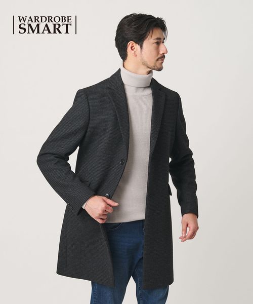 BEAUTY&YOUTH/【WEB限定 WARDROBE SMART】ソフトツイード チェック チェスター コート/チェスターコート