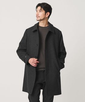 BEAUTY&YOUTH/【WEB限定 WARDROBE SMART】 ソフトツイード チェック バルカラー コート/ステンカラーコート