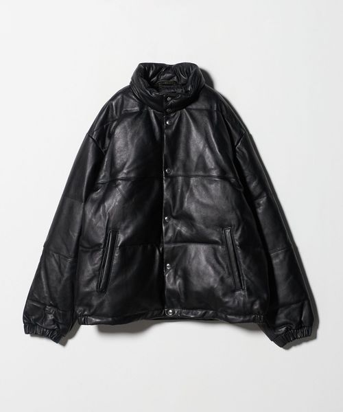 Schott/【別注】＜Schott＞レザー ダウン ジャケット/ダウンジャケット / ダウンベスト
