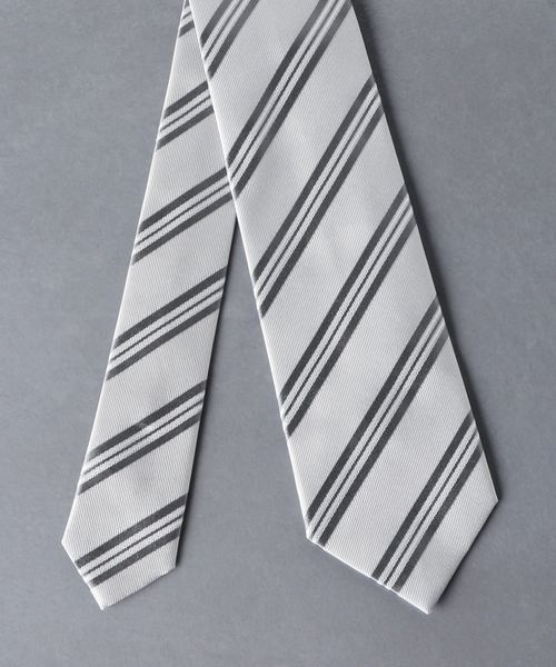 UNITED ARROWS＞ シルバー レジメンタル タイ