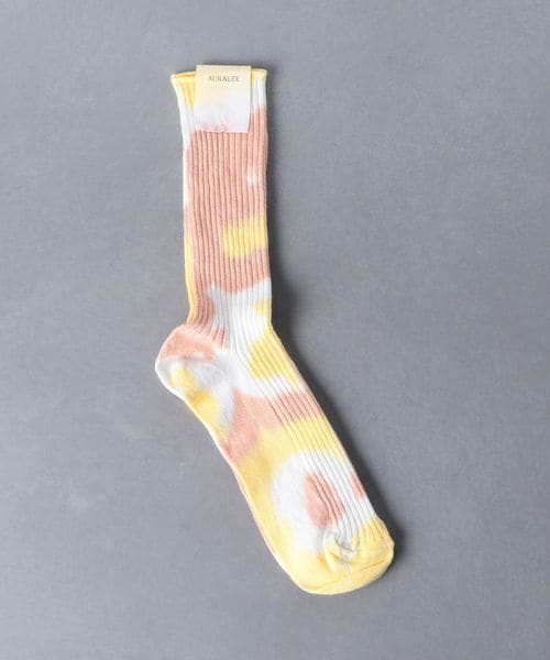 高評価なギフト 靴下 インポートブランド オーラリー メンズ Auralee 靴下 レッグウェア Auraleeタイダイソックス 男性 Kaidoku