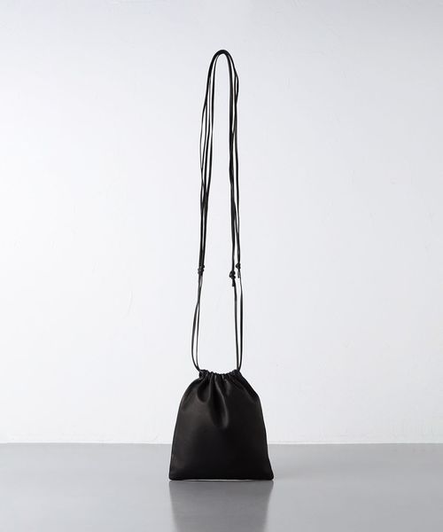 バッグ AURALEE LEATHER SQUARE STRING POUC AURALEE オーラリー LEATHER SQUARE STRING POUCH カウレザー