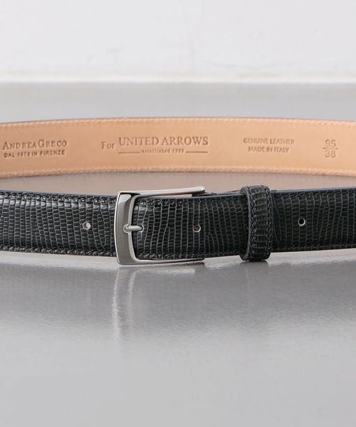 Andrea Greco×TOMORROWLANDリザードシルバーバックルベルト Andrea Greco×TOMORROWLANDリザードシルバーバックルベルト