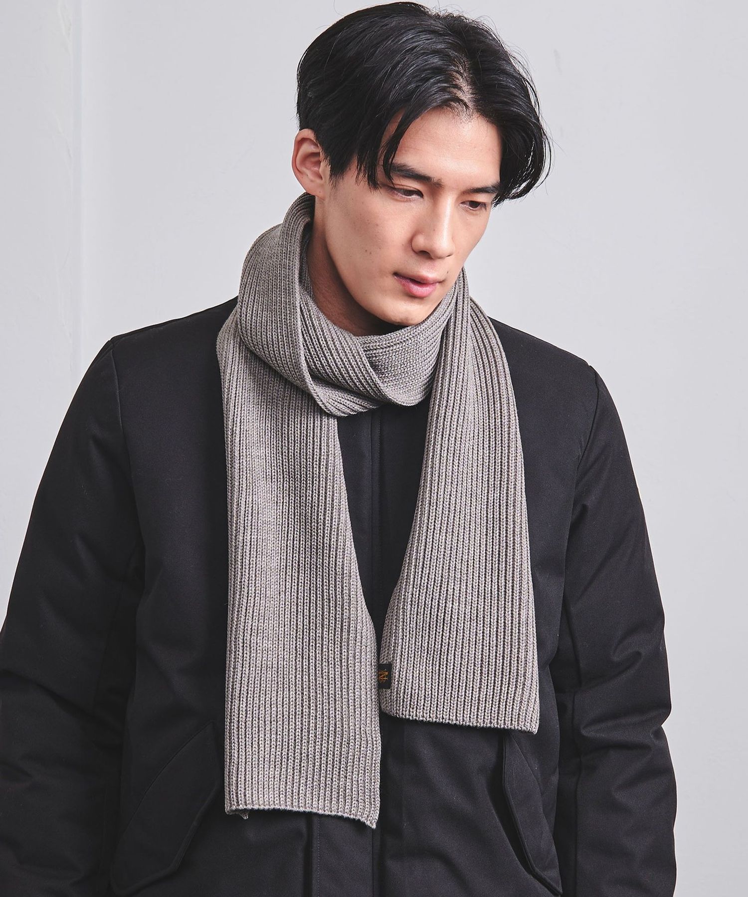 バトナーBATONERソリッドウールマフラーNAVY バトナーBATONERソリッドウールマフラーNAVY BATONER: SOLID