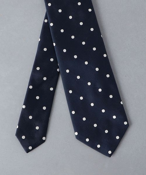 【美品】fiorio PER UNITED ARROWS ニットタイ ドット柄 ミディアム ドット ネクタイ