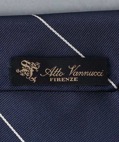 atto vannucci ネクタイ　ネイビー ATTO VANNUCCI＞ ネイビーストライプ ネクタイ