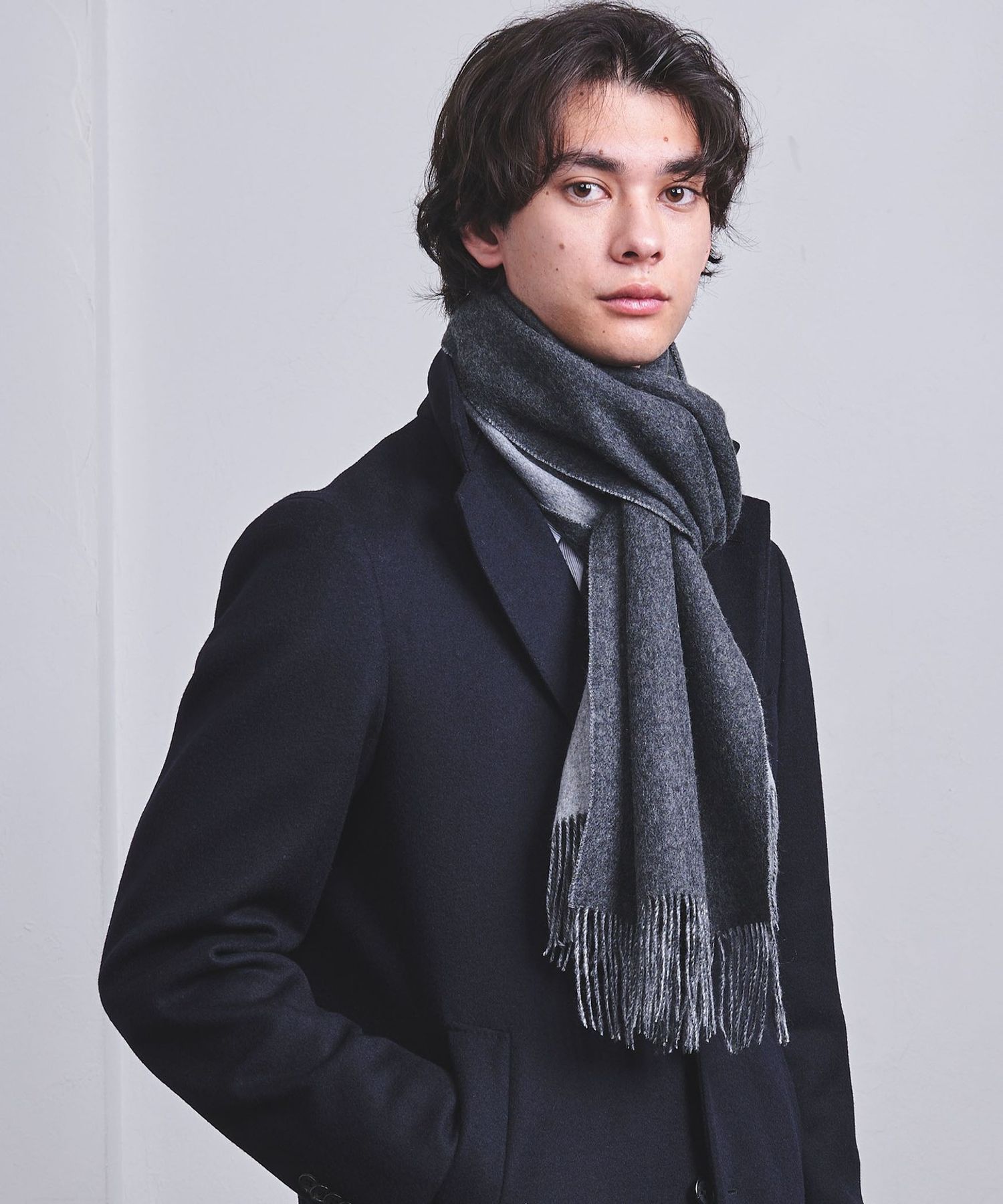 (新品)UNITED ARROWS カシミヤマフラー カシミヤ リバーシブル マフラー