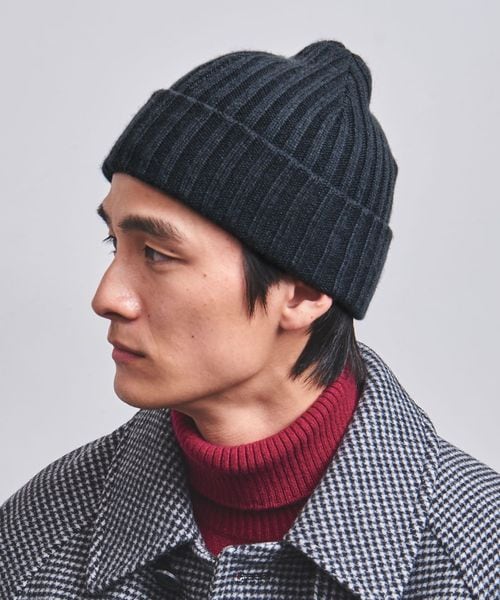 ユナイテッド　アローズ　カシミア100%ニット帽 UNITED ARROWS - ユナイテッドアローズ オーガニックカシミア100
