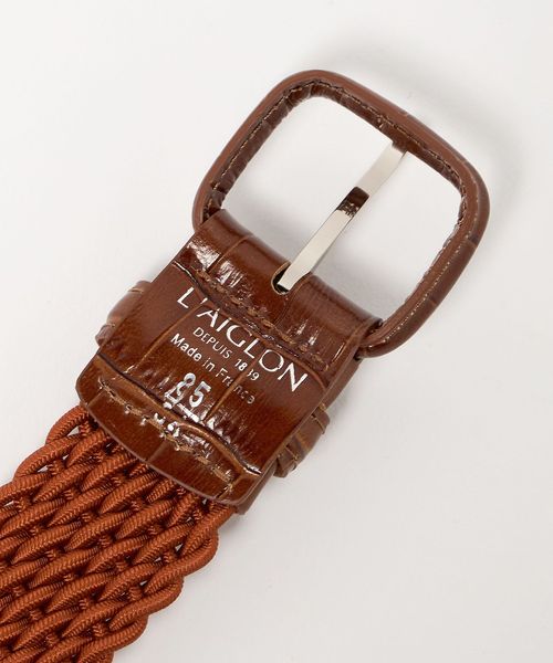 別注】＜LAIGLON＞クロコ エラスティックベルト