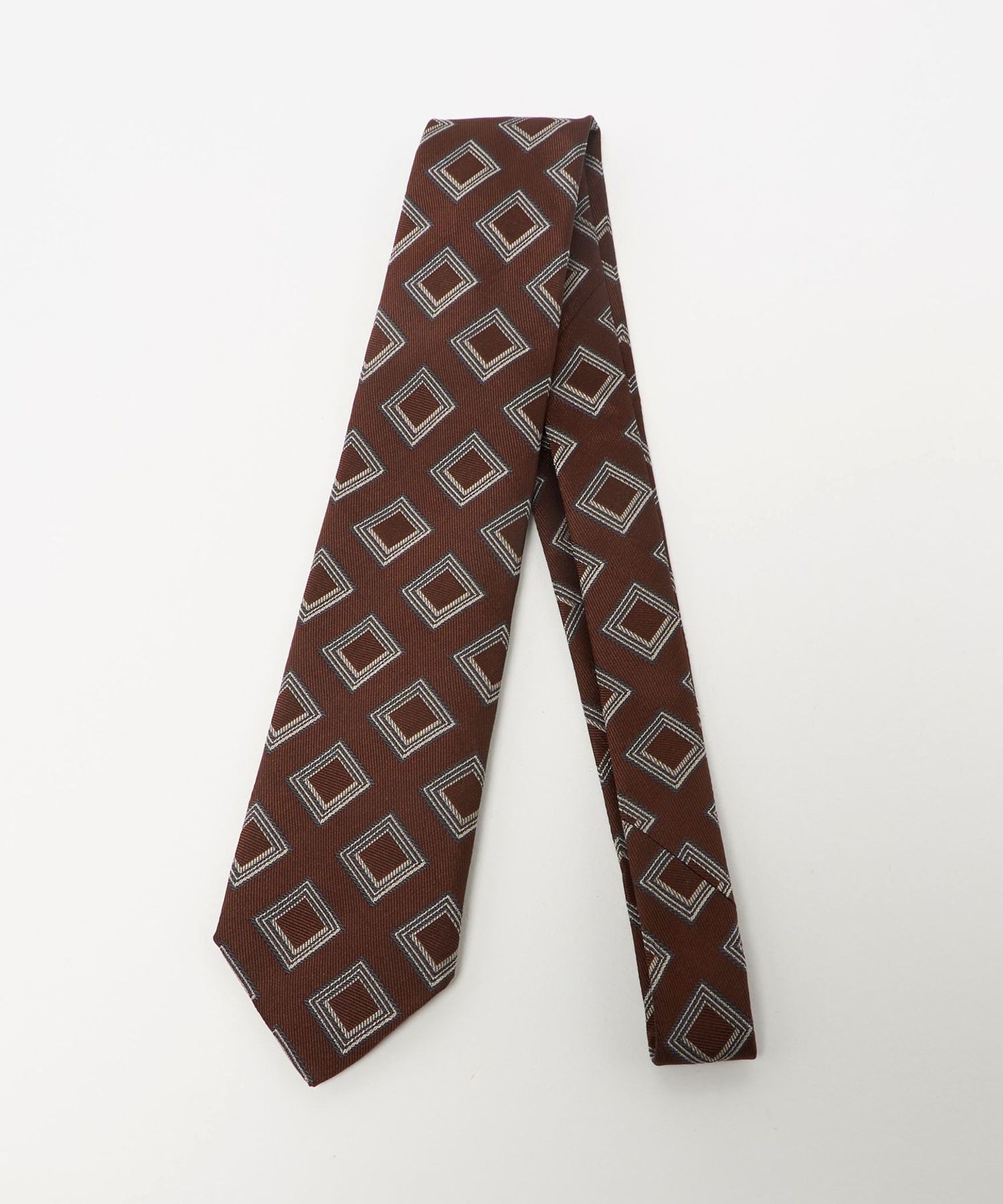 FRANCO BASSI バーガンディ ネクタイ FRANCO BASSI (フランコバッシ) FLOWER TIE (フラワータイ