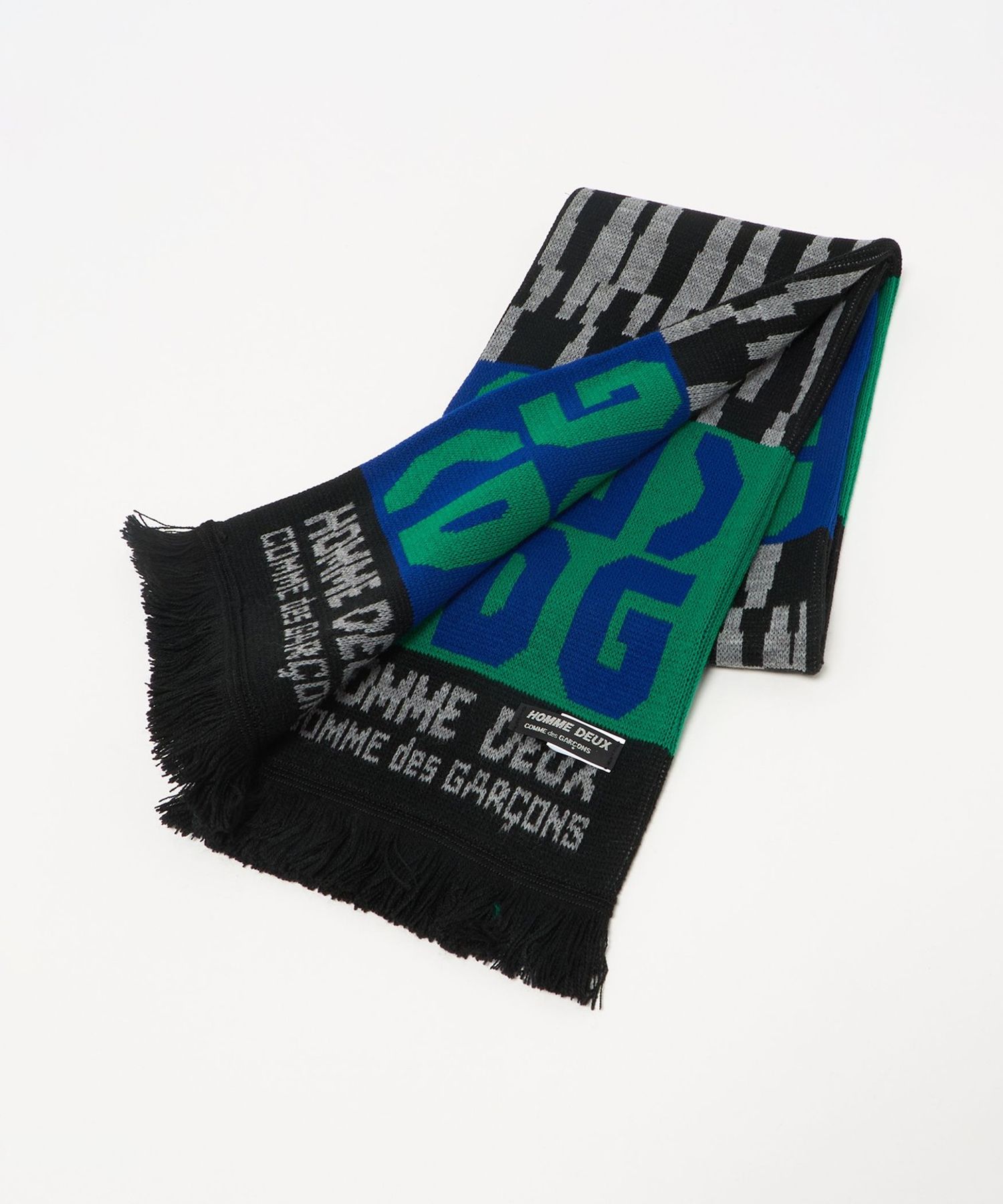 COMME des GARÇONS HOMME カーキ マフラー COMME des GARCONS HOMME DEUX＞ジャガードマフラー