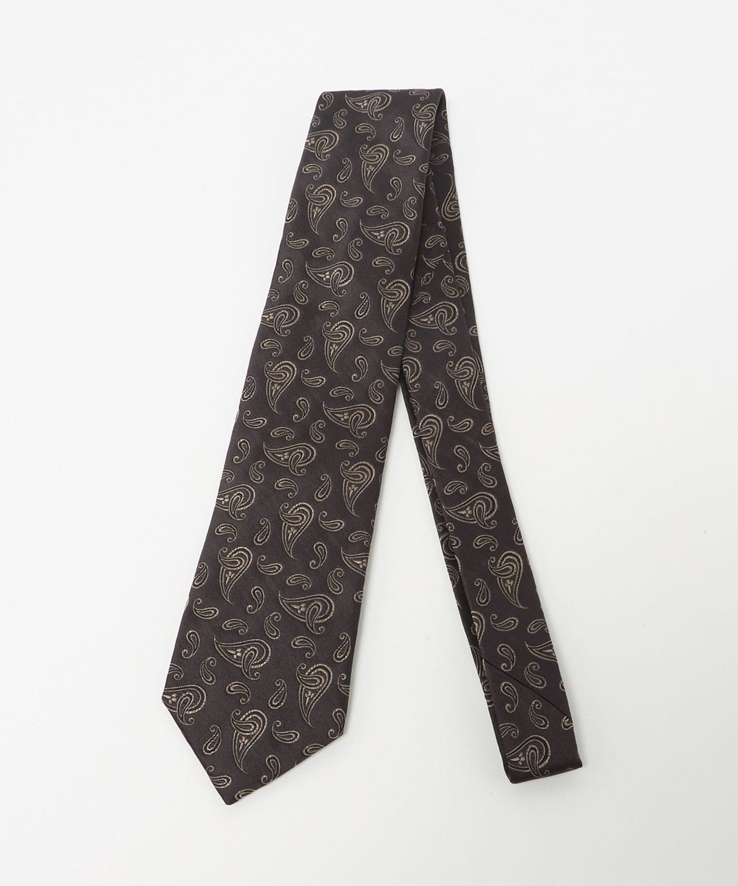 UNITED ARROWS ペイズリー柄 ネクタイ ブラウン ペイズリー ジャガード ネクタイ