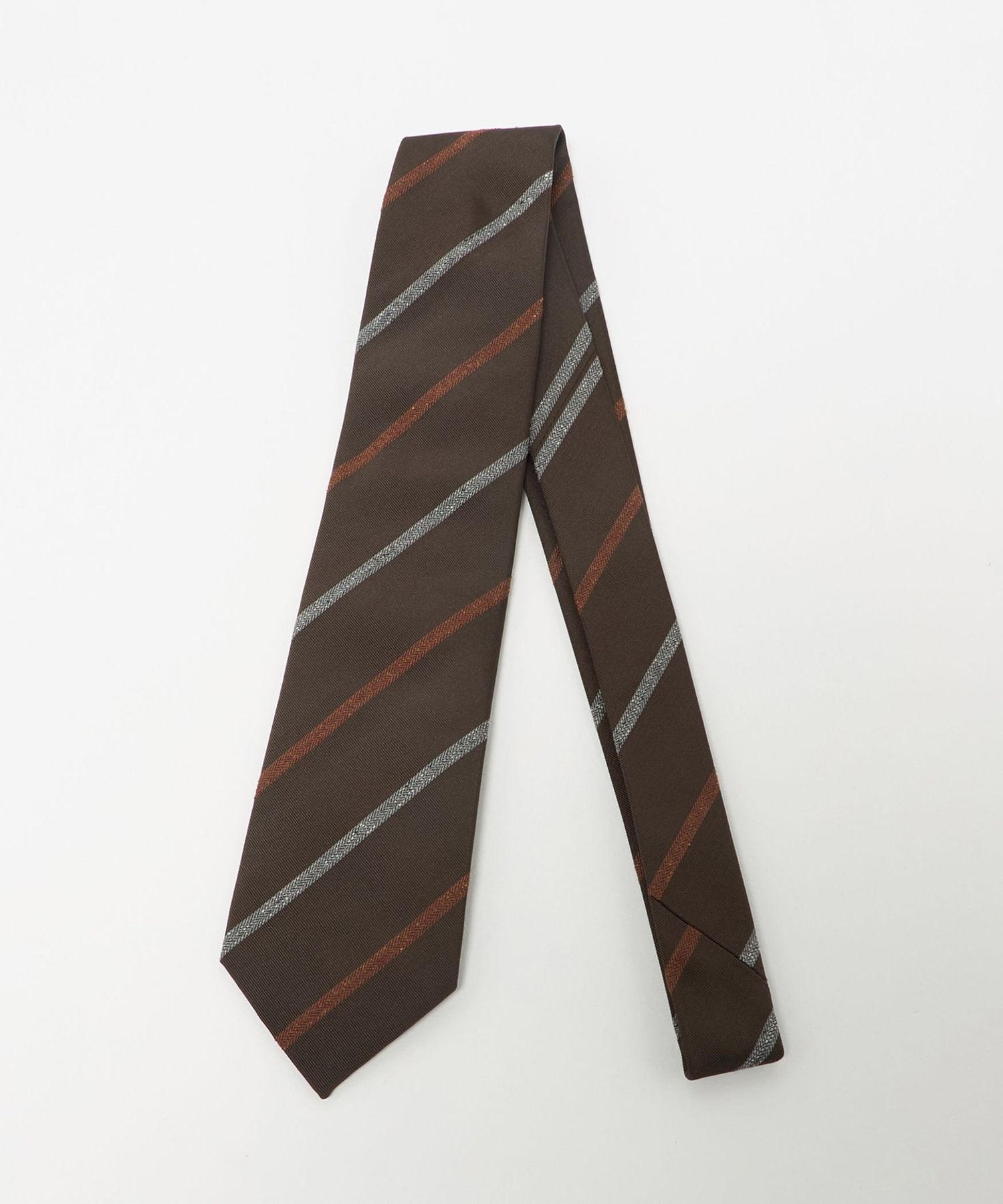 【新品同様】ホリデー&ブラウン レジメンタル ネクタイ Holliday & Brown（ホリデーアンドブラウン）の