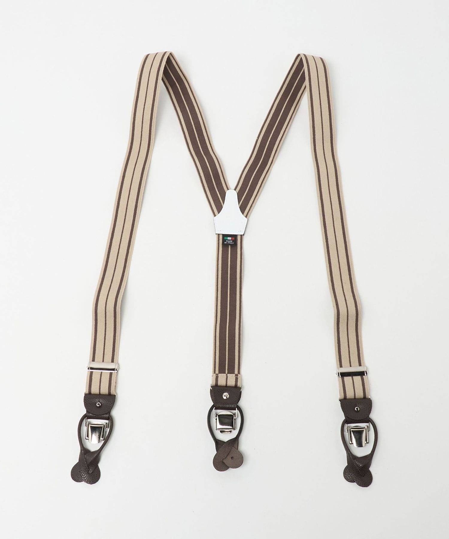 サスペンダー　UNITED ARROWS メンズ ストライプ サスペンダー