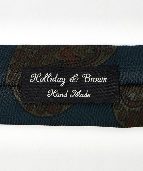 【新品】Holliday & Brown／ビッグペイズリー／プリント／ベージュ HOLLIDAY＆BROWN＞ペイズリープリント ネクタイ