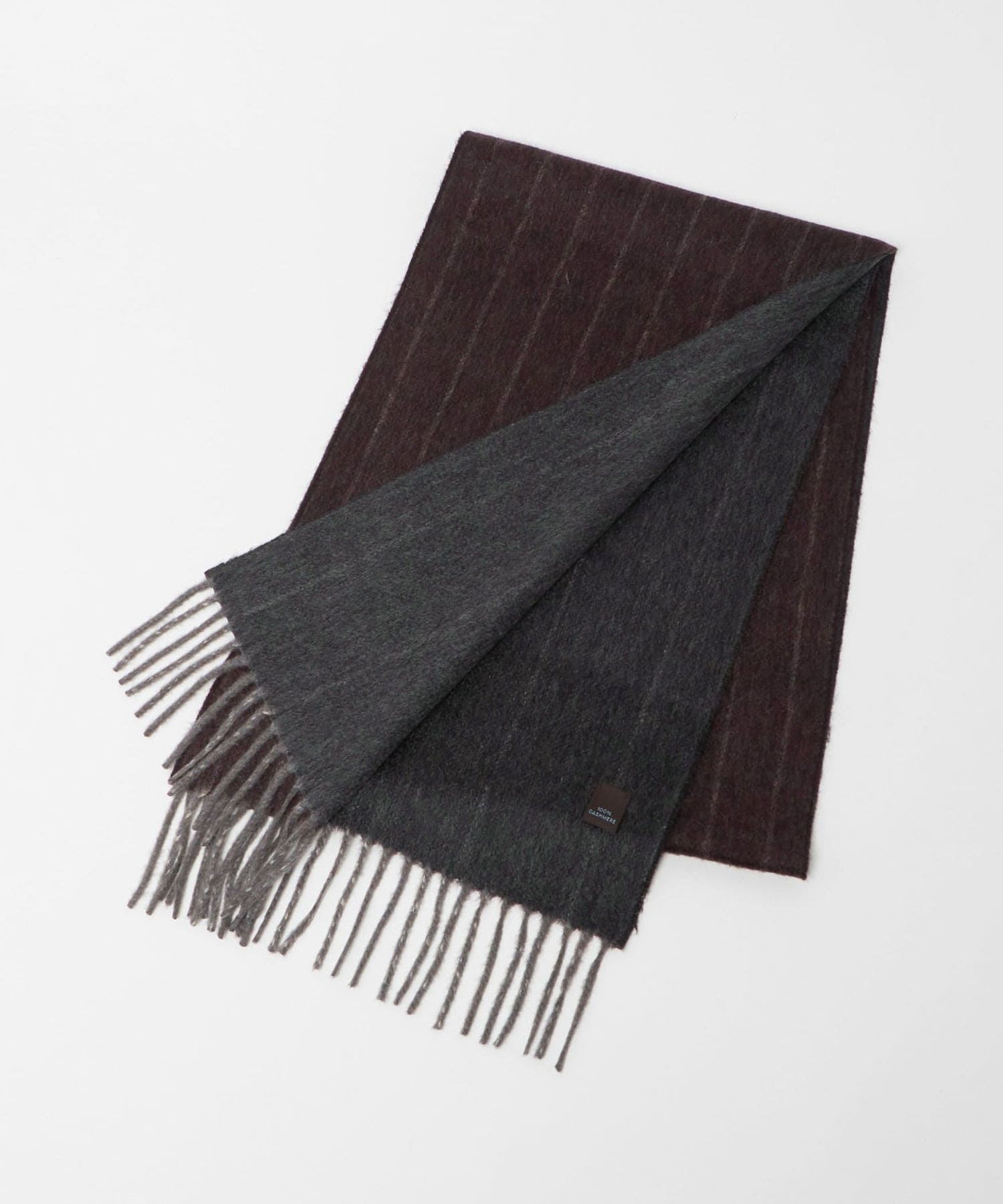 COLOMBO＞カシミヤ リバーシブル ストライプマフラー