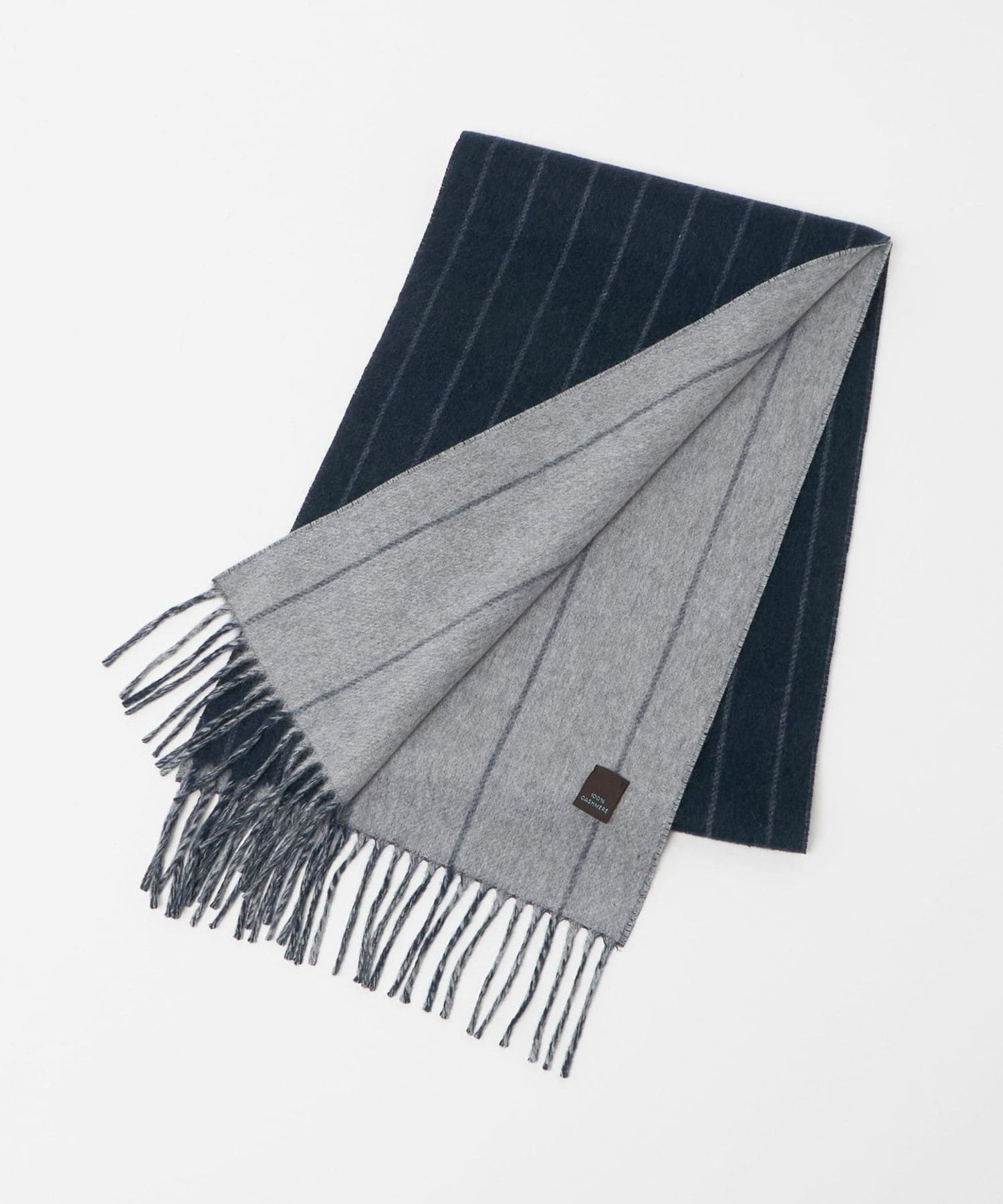 COLOMBO＞カシミヤ リバーシブル ストライプマフラー