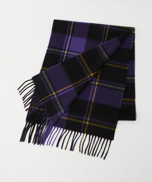 Joshua Ellis/＜Joshua Ellis＞パープル タータンチェック マフラー/ストール / マフラー