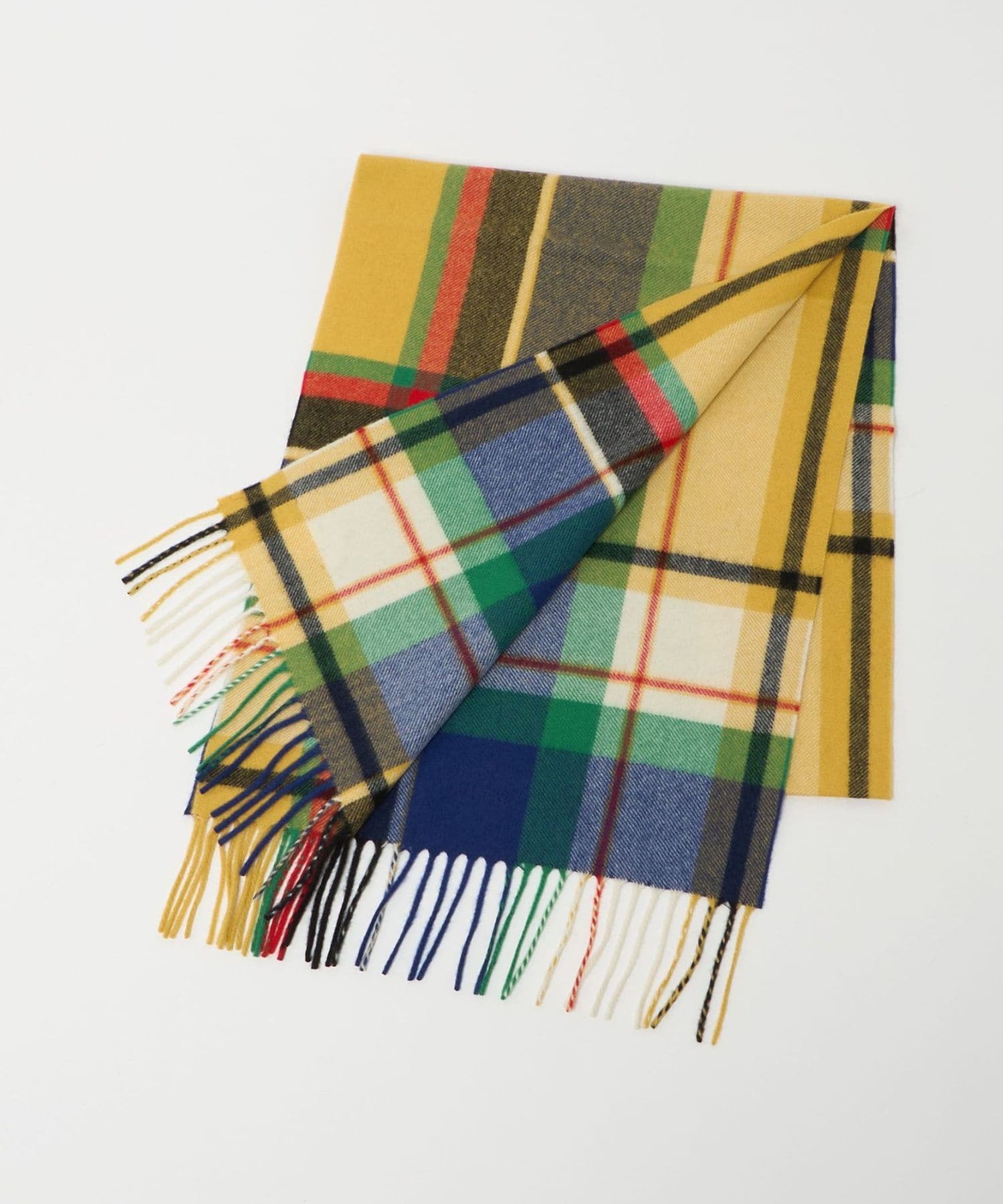 別注】＜Joshua Ellis＞イエロー タータンチェック マフラー