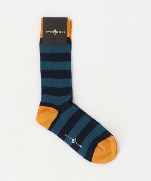 SOZZI/＜SOZZI＞カラーボーダー リブソックス/ソックス / 靴下