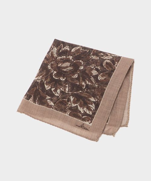 molteni/＜molteni＞リーフプリント ポケットチーフ/ポケットチーフ