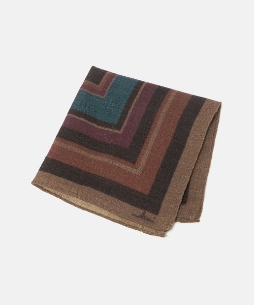 molteni/＜molteni＞スクエアプリント ポケットチーフ/ポケットチーフ