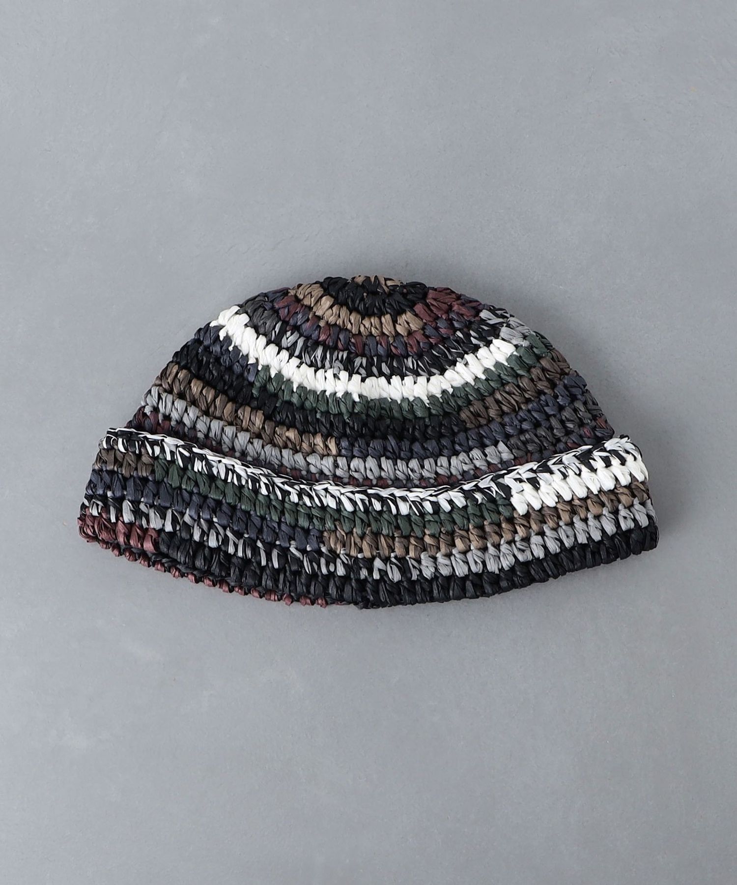 きじまるページ KIJIMA TAKAYUKI＞ WOOL PAPER KNIT GARRISON CAP/ニット キャップ