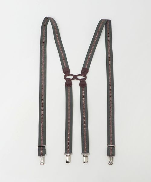  THURSTON グリーンサスペンダー サスペンダー アルバートサーストン 英国製 35mm グリーン