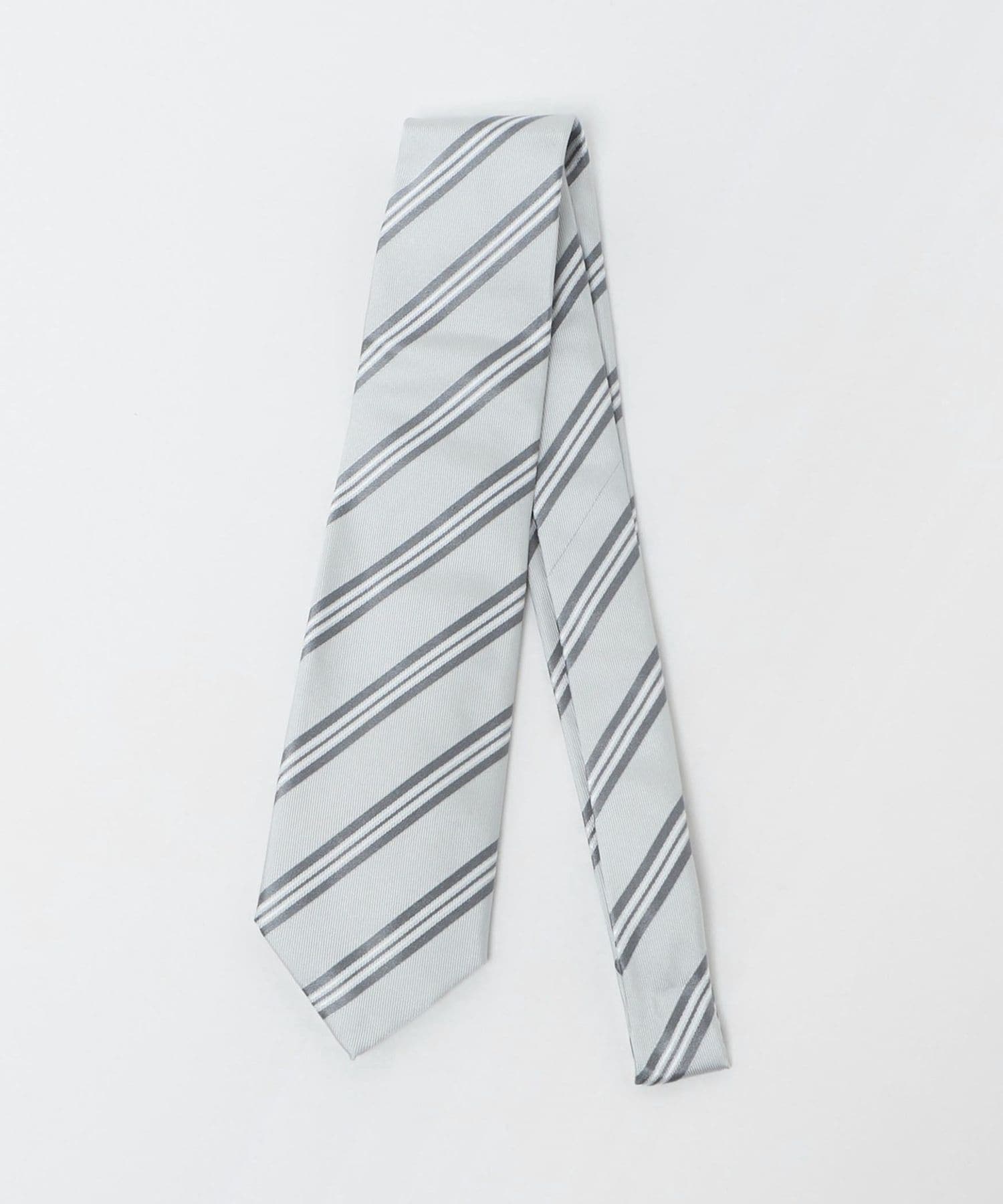 シルバー フォーマル レジメンタル ネクタイ