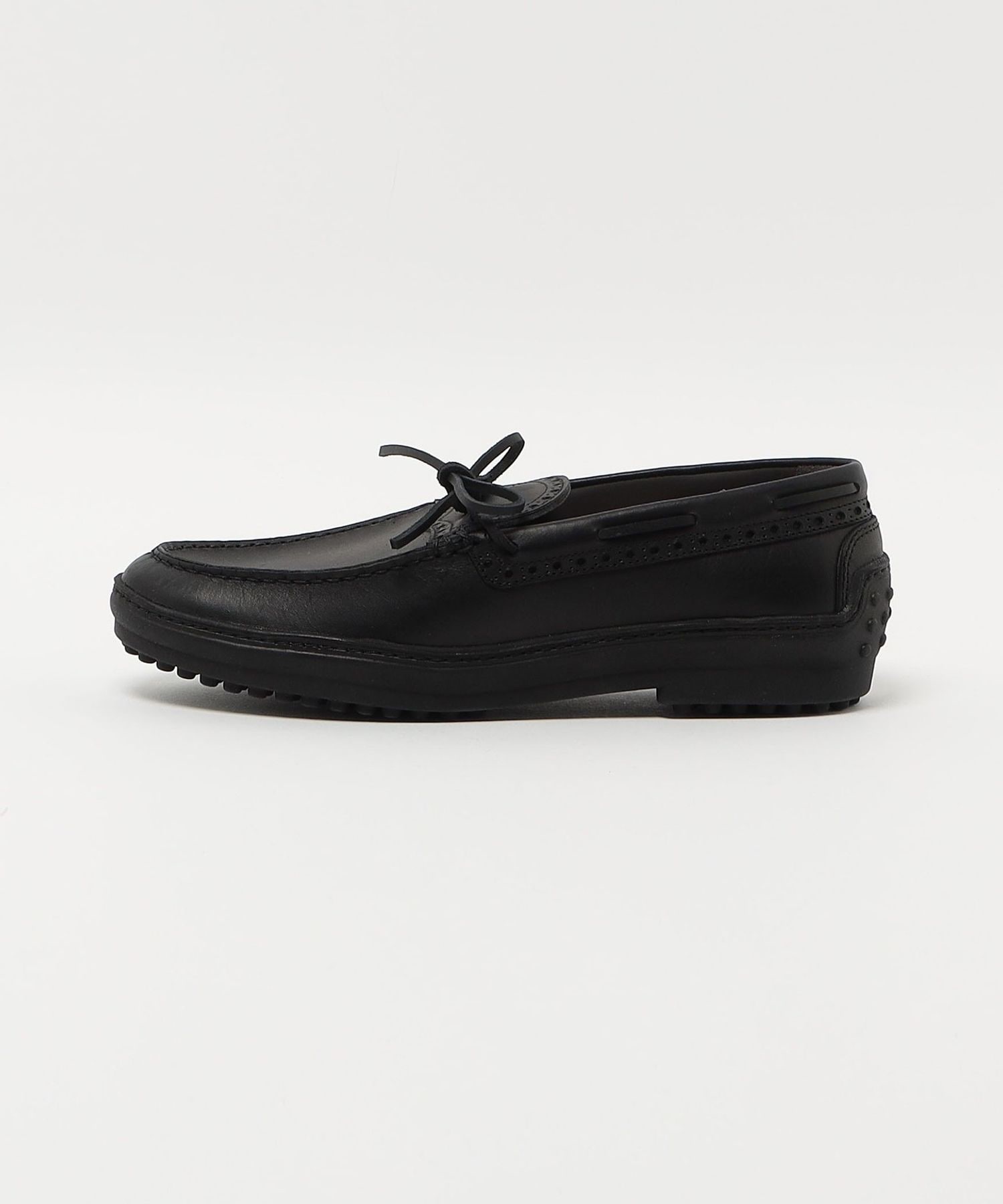 beauty&youth デッキシューズ モカシン レザー ブラック 27.5 デッキシューズ メンズ モカシン スニーカー ワラビー 靴 クツ