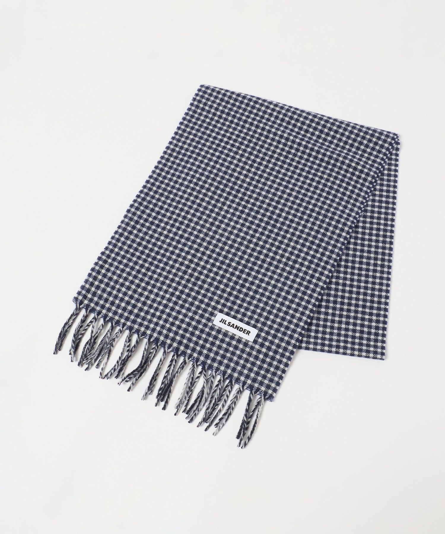 JIL SANDER＞CHECK MUFFLER/チェック マフラー