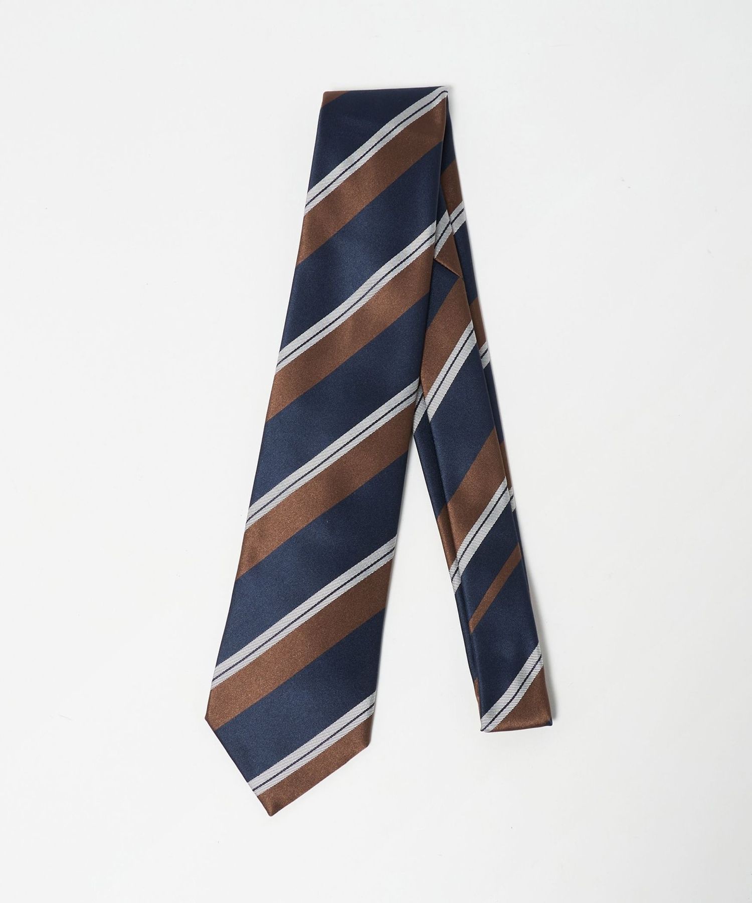 STEFANO BIGI＞サテン ストライプ ネクタイ