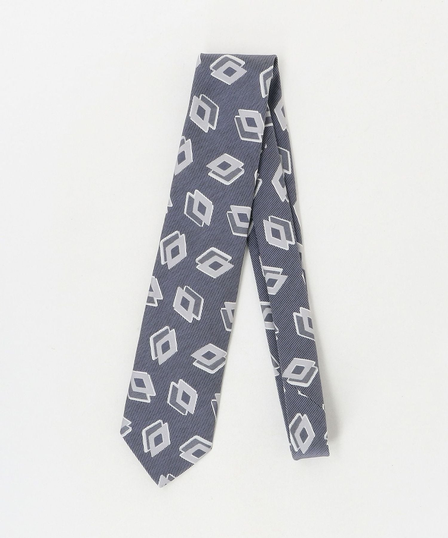 2本 ユナイテッドアローズ フランコバッシ ネクタイ FRANCO BASSI＞ ネイビー ペイズリー ジャガード ネクタイ