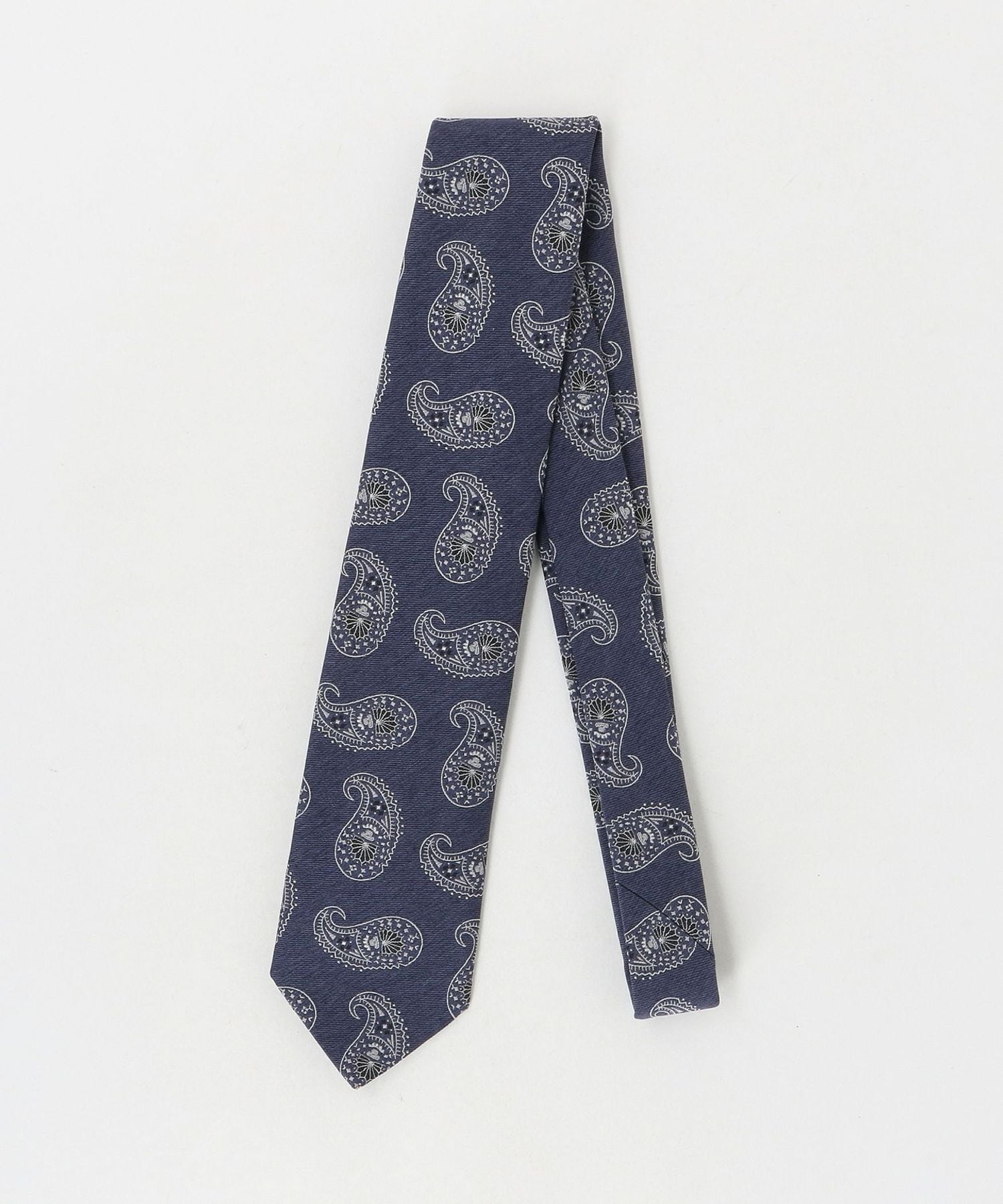 【未使用に近い✨】ヴェルサーチ ネクタイ ネイビー ペイズリー ジャガード 希少 FRANCO BASSI＞ ネイビー ペイズリー ジャガード ネクタイ