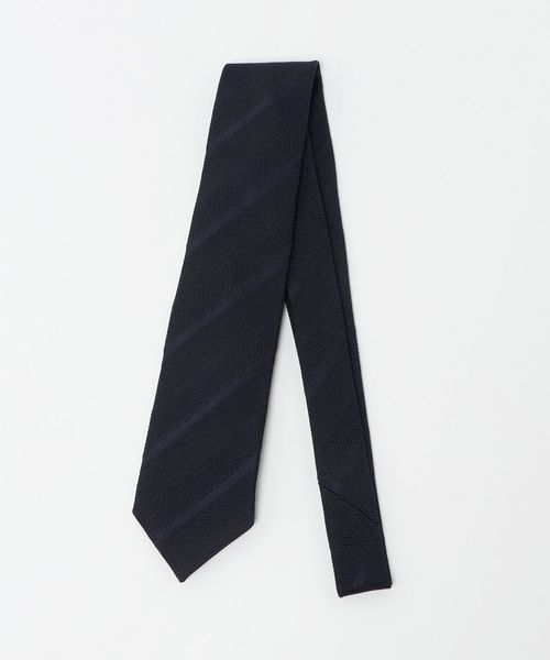 UNITED ARROWS/フォサッティ ネイビー ウーブン ストライプ ネクタイ/ネクタイ / ボウタイ