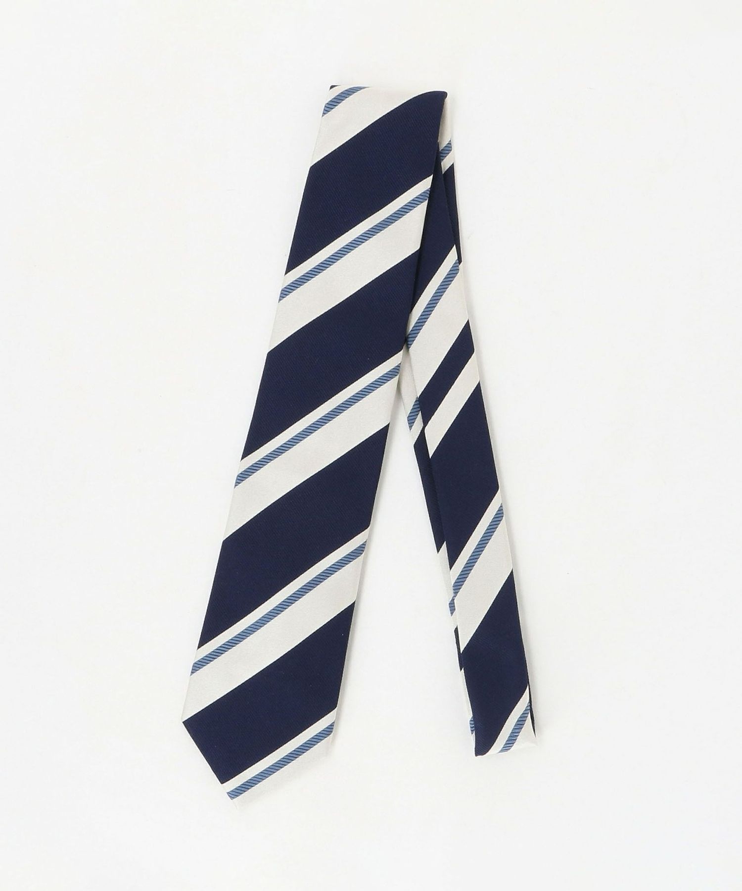 ネイビー マルチストライプ ネクタイ