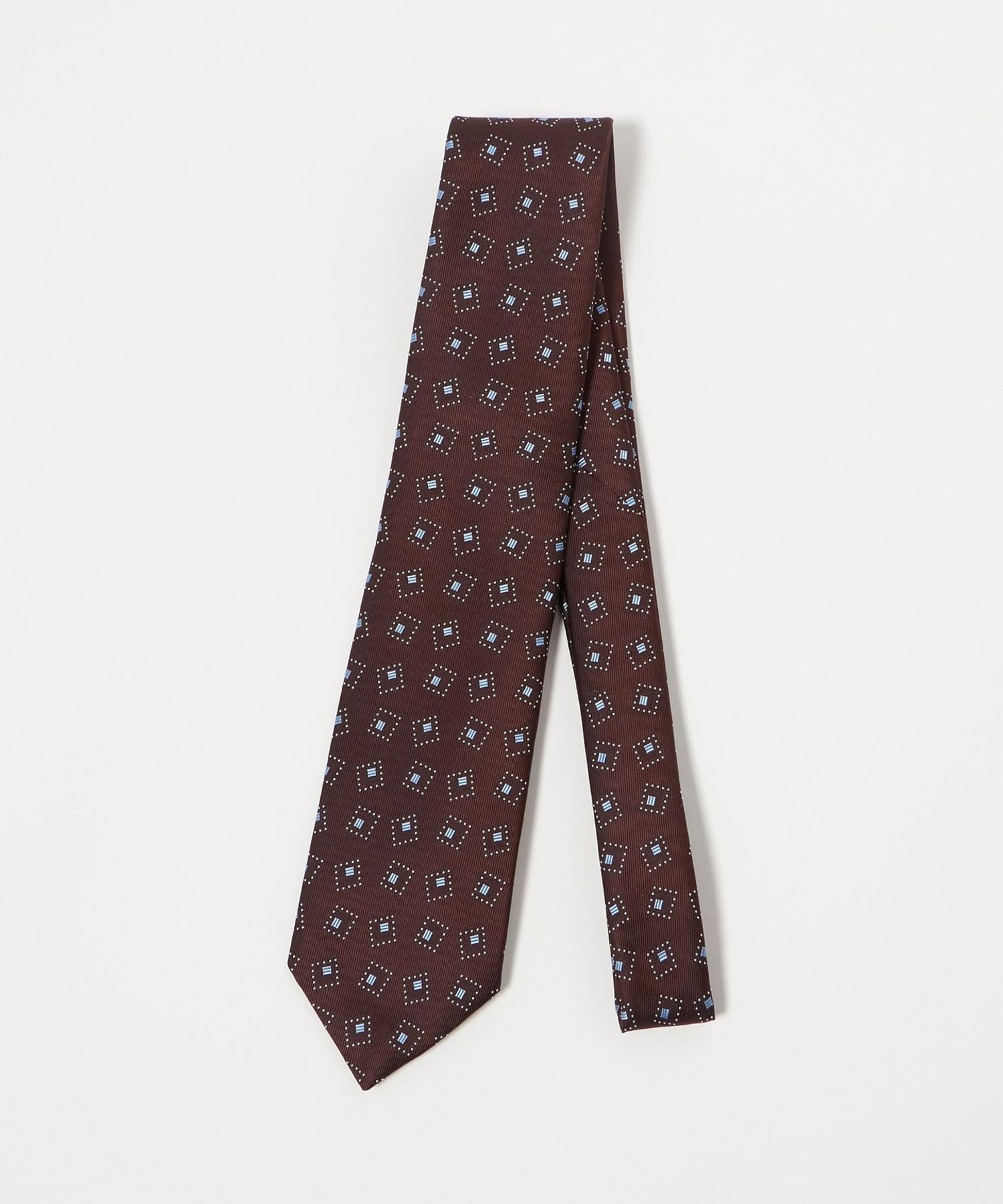 カラー スクエア ジャガード ネクタイ