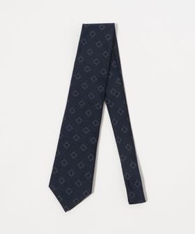 UNITED ARROWS/ネイビー スクエア ジャガード ネクタイ/ネクタイ / ボウタイ