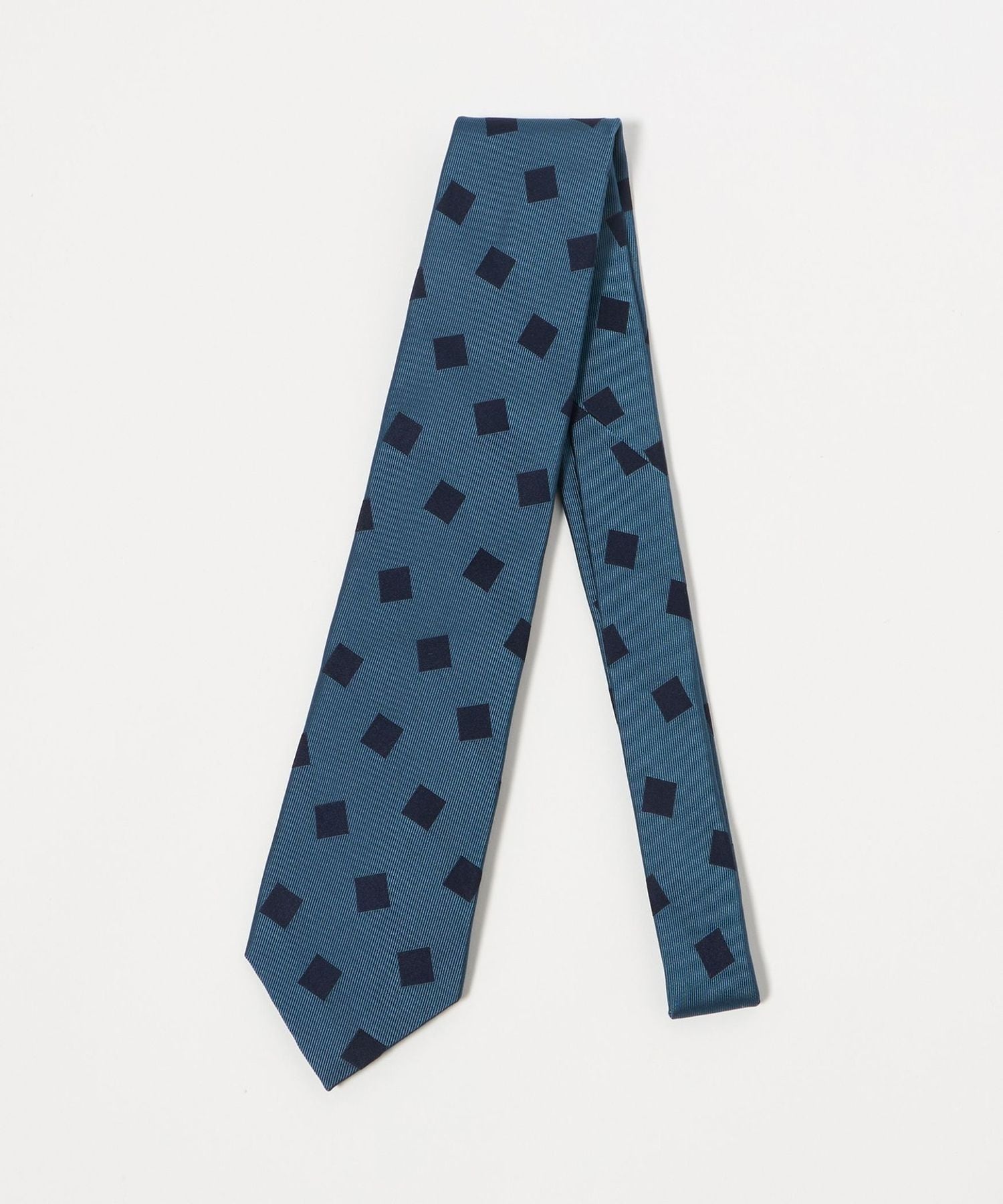 ブルー スクエア ジャガード ネクタイ