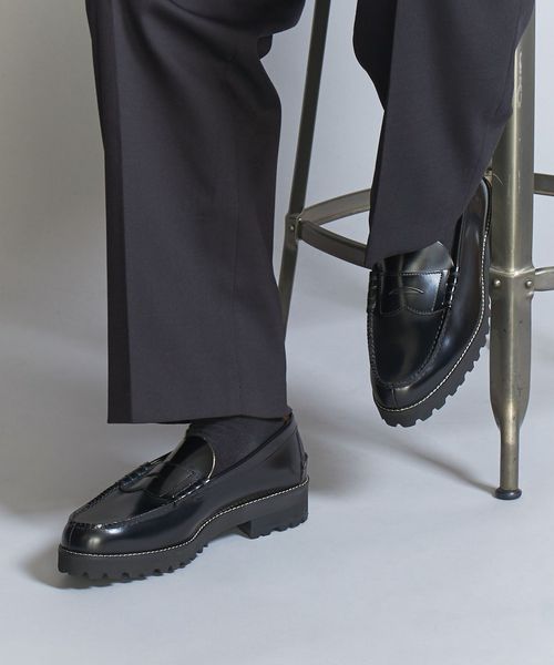 UNITED ARROWS TRI/SOLE ローファー革37.5（24.5）黒