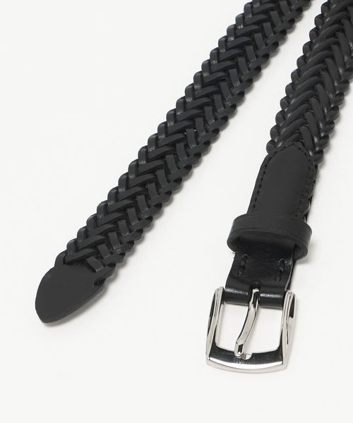 25mm UNITED ARROWS ブラック L 牛革 12,980円 ベルト レザー メッシュ ベルト 25mm