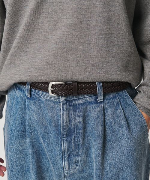 BEAUTY&YOUTH/レザー メッシュ ベルト 25mm/ベルト / サスペンダー