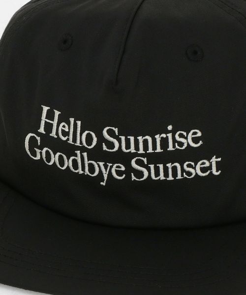 Hello Sunrise B&Y×HS リラックスドフィット 5パネル キャップ HELLO SUNRISE＞クラシック タイポグラフィ 5パネル キャップ