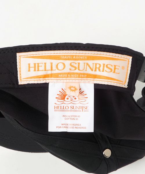 Hello Sunrise-ウォッシュドドゥードゥルタイポ 5パネルキャップ HELLO SUNRISE＞クラシック タイポグラフィ 5パネル キャップ