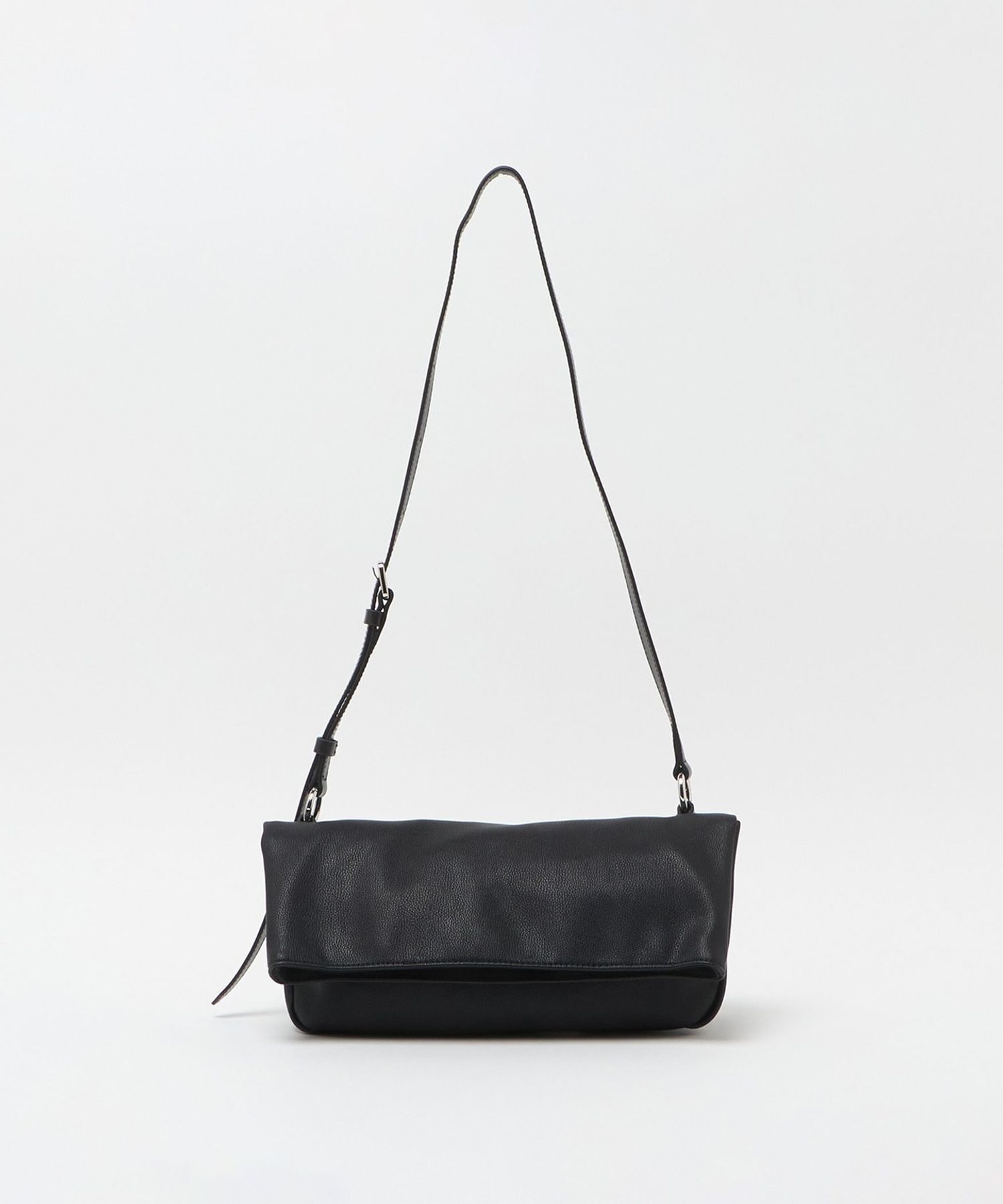 22AW UNITED ARROWS CLASP 2WAY バッグ ブラック Drape Bag Series” フラップ ミニショルダー バッグ 2WAY