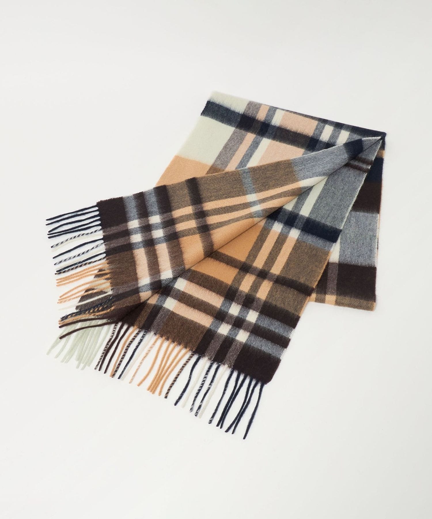 ドレイクス　スコットランド製　アローズ別注　カシミアチェックマフラー カシミヤ チェック マフラー