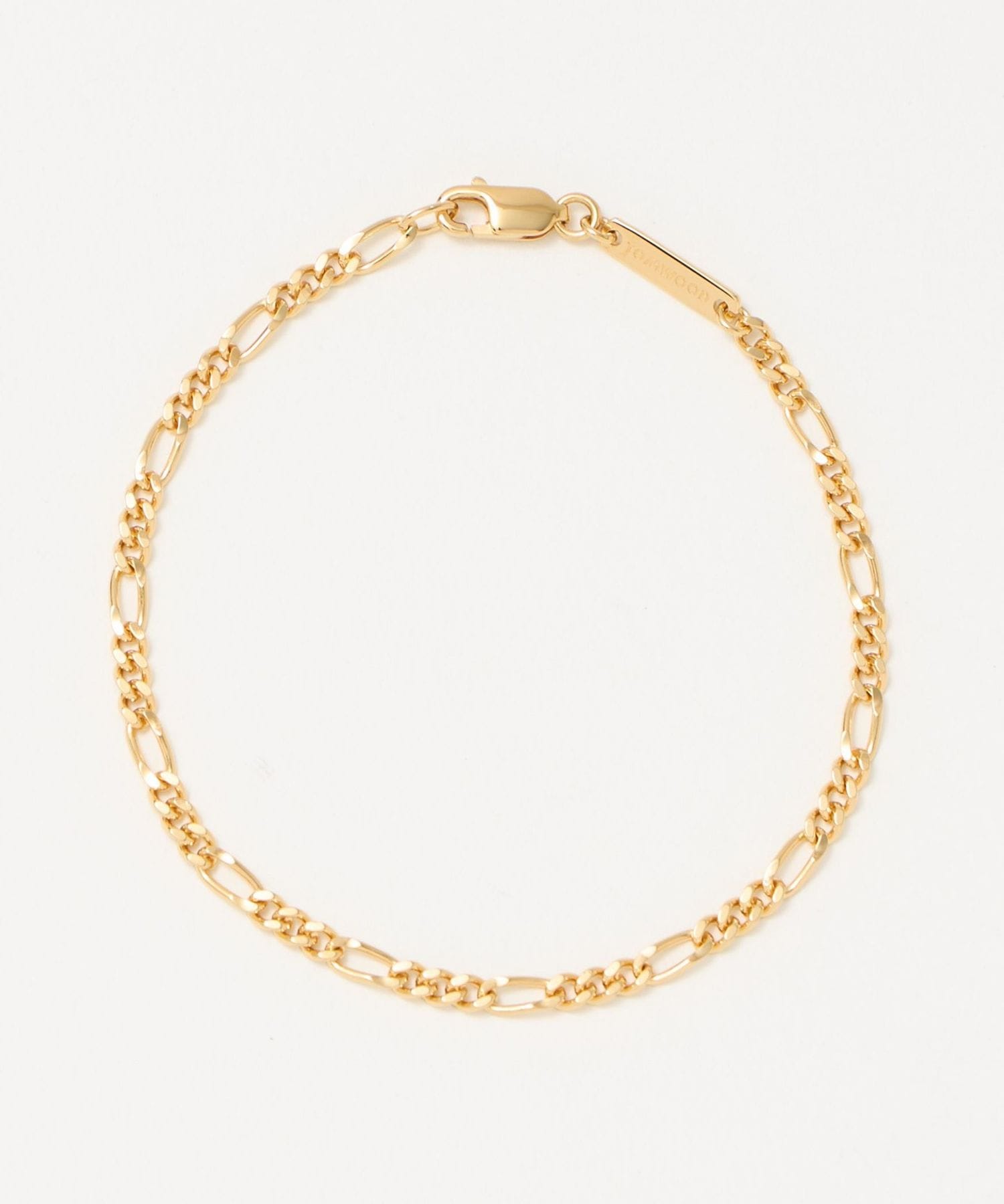 18k　チェーンデザインブレスレット au750. b003 TOMWOOD＞ボー チェーン ブレスレット スリム ゴールドプレーティング