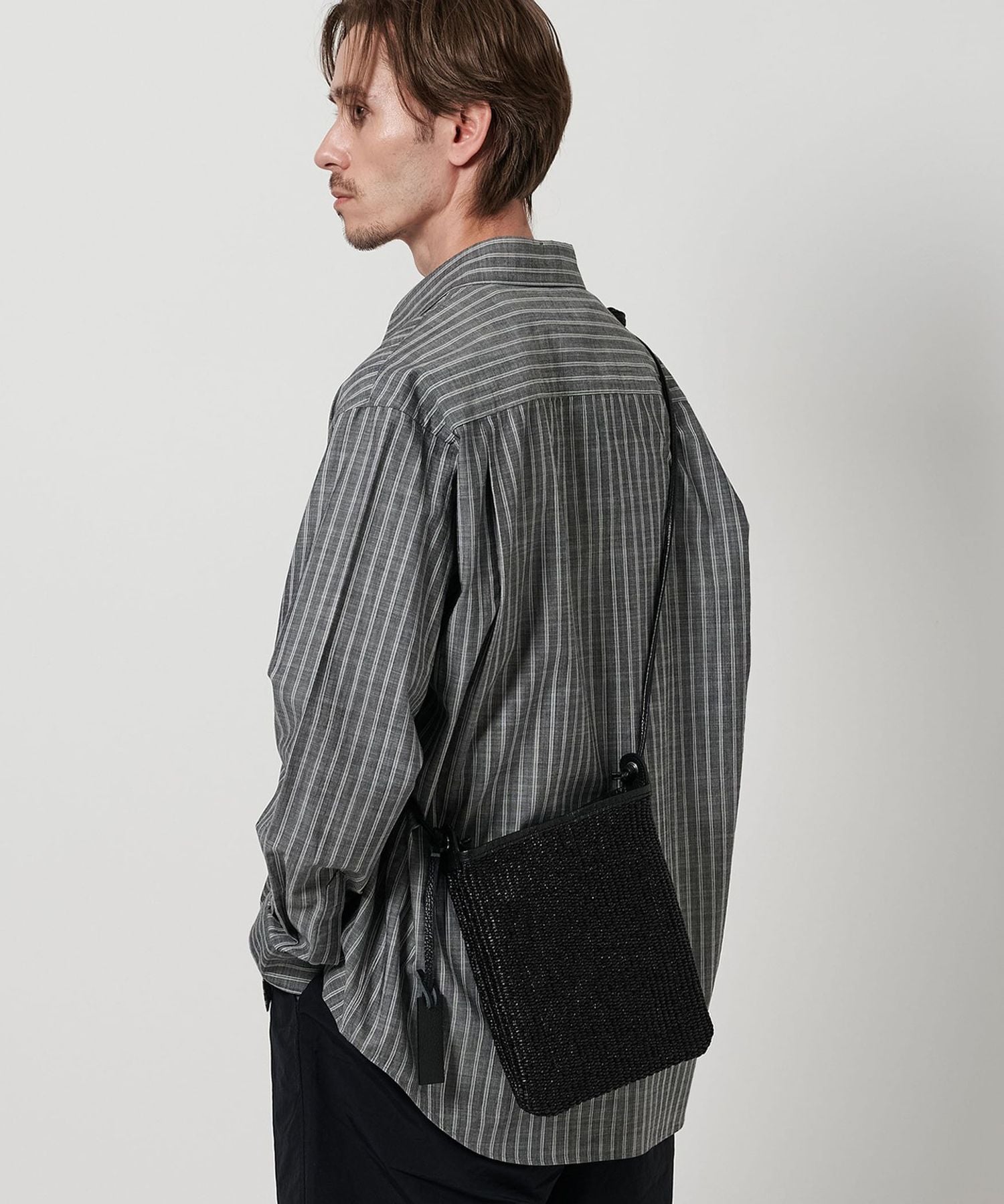 たなか迷彩ショルダーバッグ 迷彩柄カモフラージュショルダーバッグ/ボディバッグ(青/黒