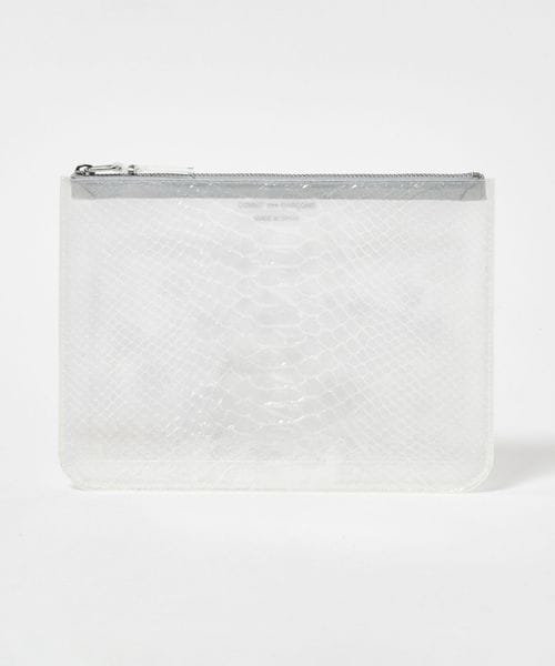 COMME des GARCONS Wallet/＜COMME des GARCONS Wallet＞SNAKE TRANSPARENT ZIP POUCH LARGE/ポーチ/ポーチ