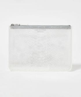 COMME des GARCONS Wallet/＜COMME des GARCONS Wallet＞SNAKE TRANSPARENT ZIP POUCH LARGE/ポーチ/ポーチ